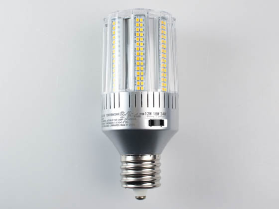 Light Efficient Design FlexWatt + FlexColor 12/18/24 Watt LED Corn Bulb - Replaces 70-150 Watts - Ballast Bypass - E39 Base