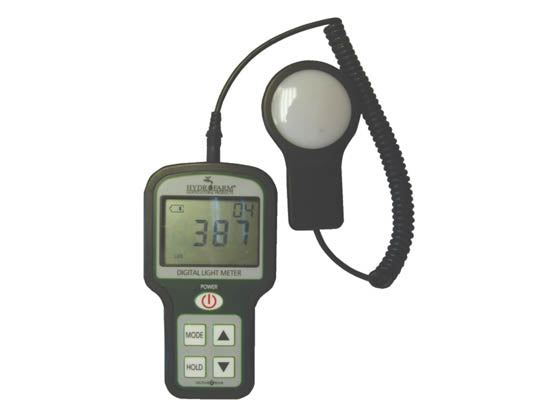 Hydrofarm Digital Light Meter Measures Up To 40 -000 Foot Candles