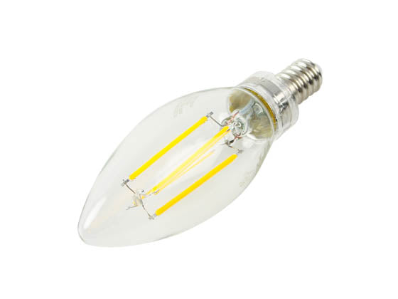 TCP 3W Dimmable B-11 AmberGlow LED 24K Filament Lamp - E12 Base - Clear Finish