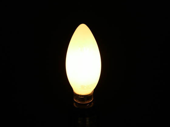 TCP 4W Dimmable B-11 AmberGlow LED 24K Filament Lamp. Frosted Finish - E12 Base