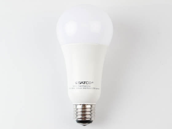 Satco 5W - 15W - 21W 3-Way A-21 LED Bulb - 3000K - Non-Dimmable