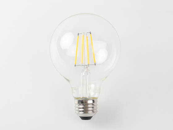 TCP 4W Dimmable G-25 AmberGlow LED 24K Filament Lamp Clear Finish - E26 Base