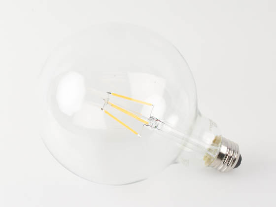 TCP 4.5W Dimmable G-40 AmberGlow LED 24K Filament Lamp Clear Finish - E26 Base