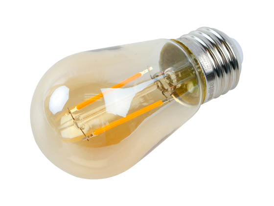 Sunlite 2 Watt Transparent Amber S-14 LED Lamp - Dimmable