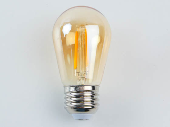 Sunlite 2 Watt Transparent Amber S-14 LED Lamp - Dimmable