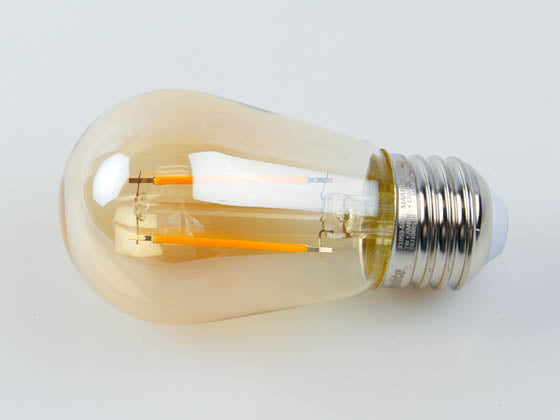 Sunlite 2 Watt Transparent Amber S-14 LED Lamp - Dimmable