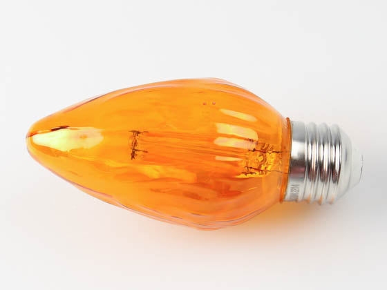 Bulbrite 4W F15 Amber LED Fiesta Decorative Bulb - E26 Base - Dimmable