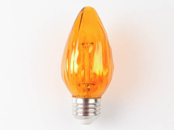 Bulbrite 4W F15 Amber LED Fiesta Decorative Bulb - E26 Base - Dimmable