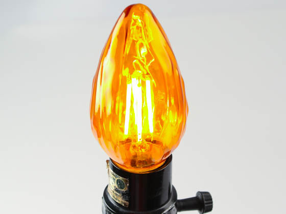 Bulbrite 4W F15 Amber LED Fiesta Decorative Bulb - E26 Base - Dimmable