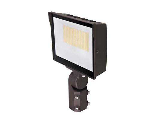 Maxlite Slim LED Flood Light Fixture With Slipfitter Mount and Photocell - Wattage and Color Selectable - 250 Watt HID Equivalent