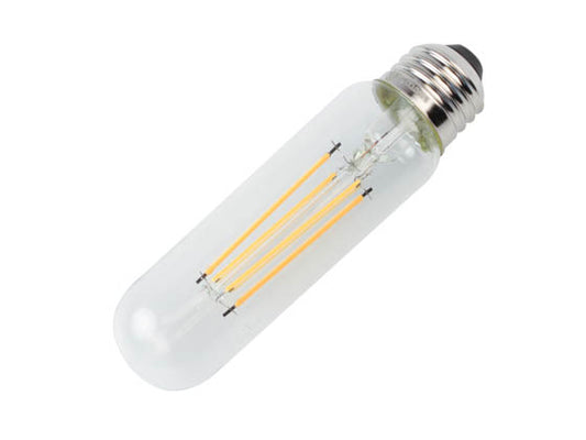 Satco 8 Watt Dimmable T-10 Clear LED Filament Lamp - 2700K - 90 CRI