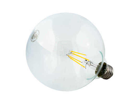 Satco Dimmable 4W 2700K G40 Filament LED Bulb - Rated For Enclosed Fixtures - California T20 Listed