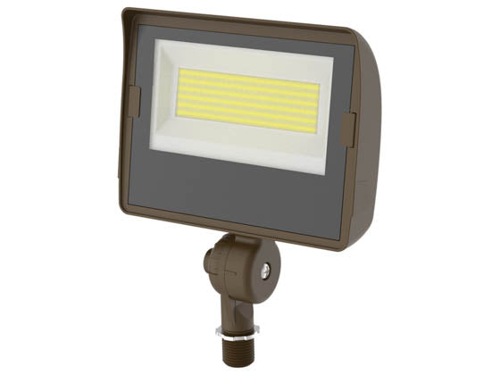 TCP LED Flood Light Fixture With 1/2" Threaded Knuckle and Easy On/Off Photocell - Wattage and Color Selectable - 100 Watt HID Equivalent