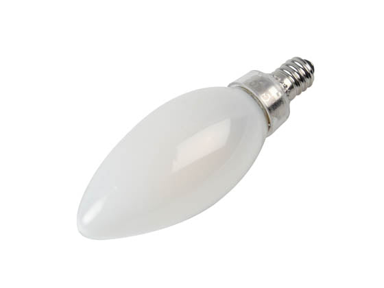 Satco Dimmable 3W 2700K B-11 Frosted Filament LED Bulb - E12 Base - California T20 Listed