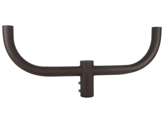 2 3/8" Round Dual Steel Bullhorn - 180 Degrees - Dark Bronze