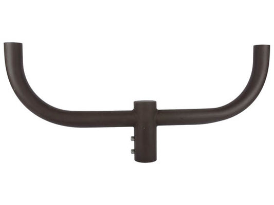 2 3/8" Round Dual Steel Bullhorn - 180 Degrees - Dark Bronze