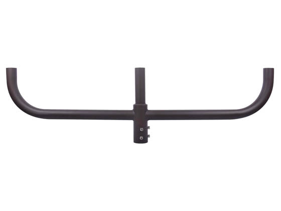 2 3/8" Round Triple Steel Tenon Bullhorn - 180 Degrees - Dark Bronze