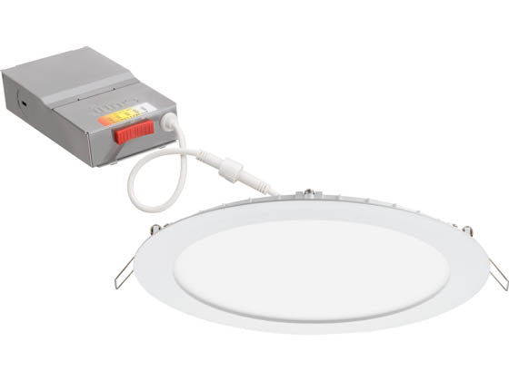 Juno Dimmable 8" - 19 Watt Matte White Ultra-Thin Wafer LED Downlight - Color Selectable - 90 CRI