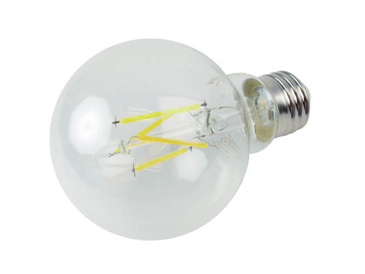 Philips Dimmable 3.5W Warm Glow 2700K-2200K 90 CRI G25 Clear Filament LED Bulb (Pack of 2)