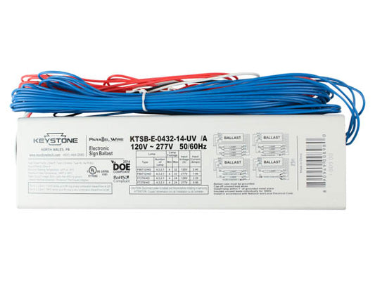 Keystone Parallel Wire Electronic Sign Ballast - 120-277 Volt for 1 to 4 F96T12/HO - F72T8/HO lamps