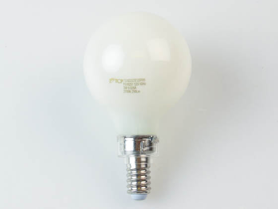 TCP 3 Watt Dimmable G16 Frosted LED Bulb - 2700K - 95 CRI