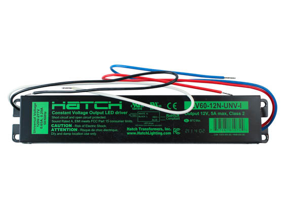 Hatch 12 Volt 60 Watt Class 2 Constant Voltage LED Driver
