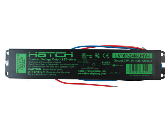 Hatch 24 Volt 100 Watt Class 2 Constant Voltage LED Driver