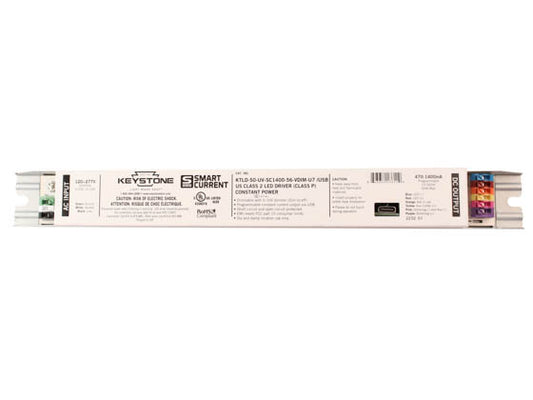 Keystone 50 Watt 470-1400mA Dimmable Programmable Constant Current LED Driver