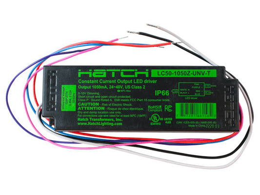 Hatch 50 Watt - 0-10V Constant Current Dimming LED Driver