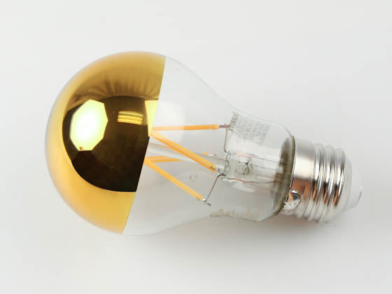 Bulbrite Dimmable 5W Half-Gold A-19 Filament Bulb - 2700K - Medium (E26) Base