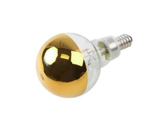 Bulbrite Dimmable 2.5W Half-Gold G-16 Filament Bulb - 2700K - Candelabra (E12) Base