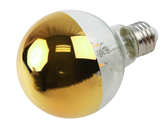 Bulbrite Dimmable 4.5W Half-Gold G-25 Filament Bulb - 2700K - Medium (E26) Base