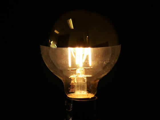 Bulbrite Dimmable 4.5W Half-Gold G-25 Filament Bulb - 2700K - Medium (E26) Base