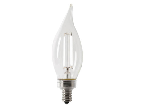 Feit Dimmable 3.3 Watt 2700K BA-10 Exposed White Filament LED Bulb - 40 Watt Equivalent (Pack of 4)