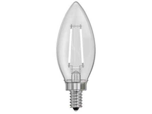 Feit Dimmable 3.3 Watt 2700K B-10 Exposed White Filament LED Bulb - 40 Watt Equivalent (Pack of 2)