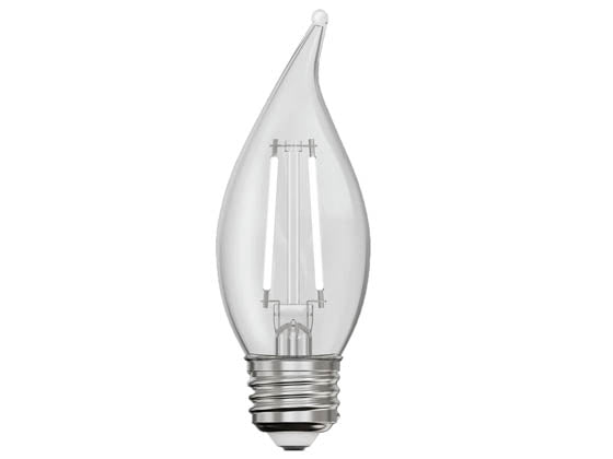 Feit Dimmable 3.3 Watt 2700K BA-10 Exposed White Filament LED Bulb - 40 Watt Equivalent - Medium(E26) Base (Pack of 2)