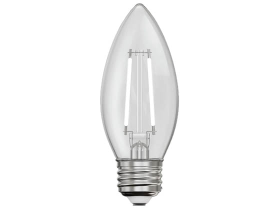 Feit Dimmable 3.3 Watt 2700K B-10 Exposed White Filament LED Bulb - 40 Watt Equivalent - Medium(E26) Base (Pack of 2)