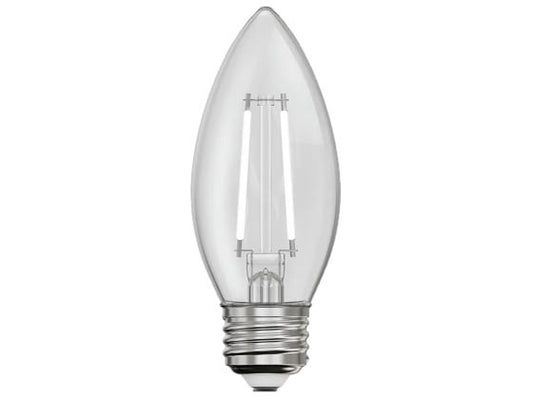 Feit 5.5 Watt Dimmable B-10 Exposed White Filament LED Bulb - 60 Watt Equivalent - 2700K (Pack of 2)