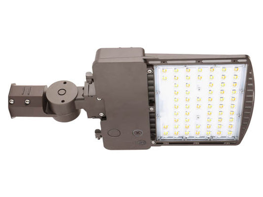 Dimmable LED Area Fixture With Slipfitter Mount - Type III - Wattage Selectable (60W/90W/120W/140W) & Color Selectable (3000K/4000K/5000K) - 400 Watt Equivalent