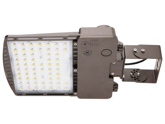 Dimmable LED Area Fixture With Yoke Mount - Type III - Wattage Selectable (60W/90W/120W/140W) & Color Selectable (3000K/4000K/5000K) - 400 Watt Equivalent