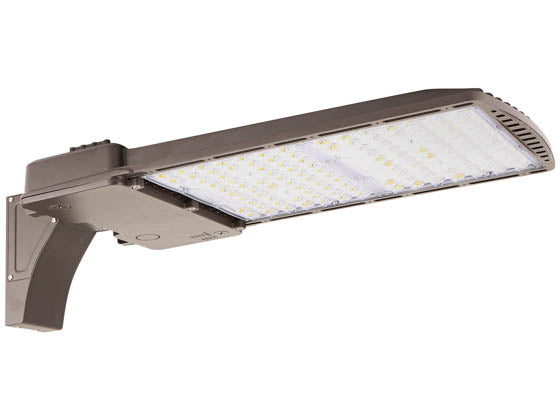 Dimmable LED Area Fixture With Arm Mount - Type III - Wattage Selectable (120W/180W/240W/300W) & Color Selectable (3000K/4000K/5000K) - 1000 Watt HID Equivalent