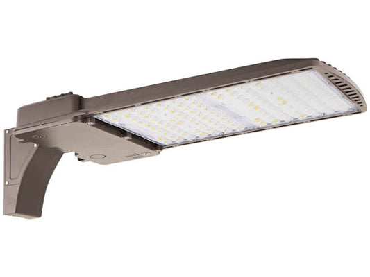 Dimmable LED Area Fixture With Arm Mount - Type III - Wattage Selectable (120W/180W/240W/300W) & Color Selectable (3000K/4000K/5000K) - 1000 Watt HID Equivalent
