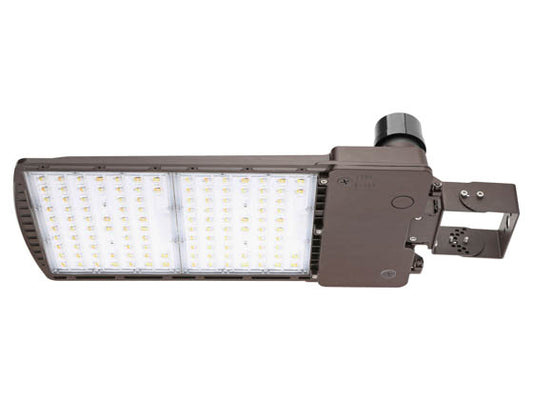 Dimmable LED Area Fixture With Yoke Mount & Photocell - Wattage Selectable (120W/180W/240W/300W) & Color Selectable (3000K/4000K/5000K) - 1000 Watt Equivalent