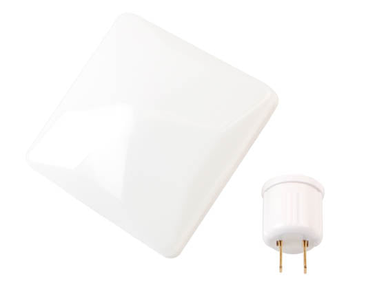 Simply Conserve 9W Square LED Ceiling Light - 4000K - E26 Base - On/Off Toggle Switch