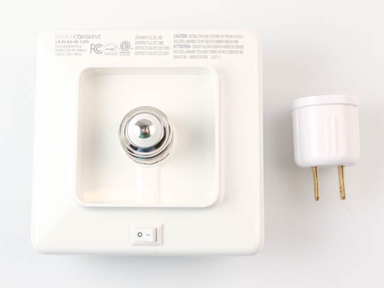 Simply Conserve 9W Square LED Ceiling Light - 4000K - E26 Base - On/Off Toggle Switch