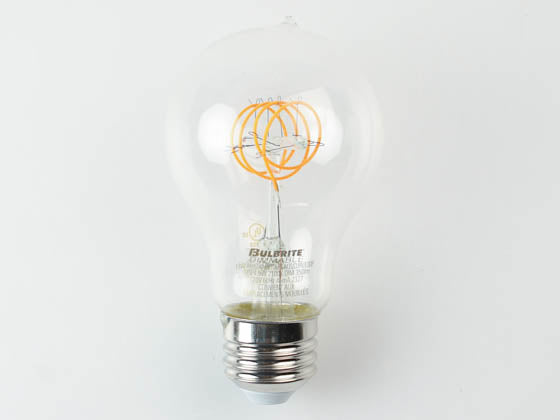 Bulbrite Dimmable 4.5W 2100K Curved Filament Loop A-19 LED Bulb