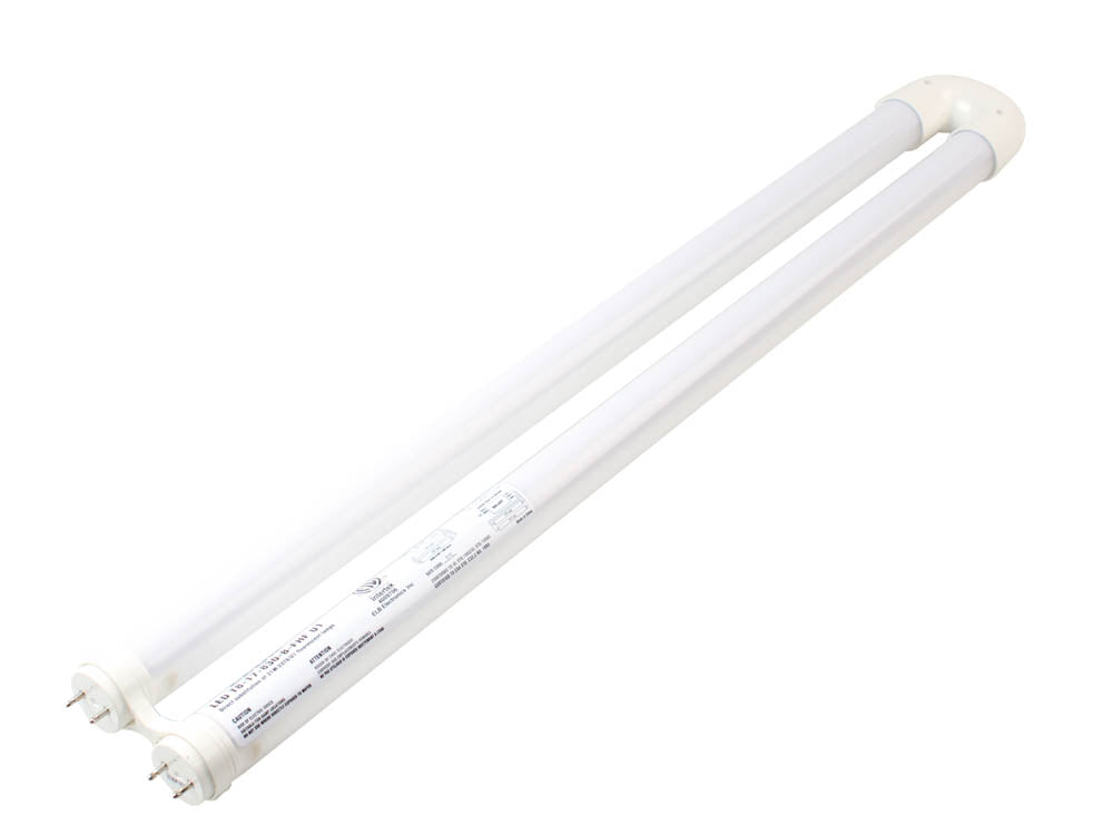 Dimmable 17 Watt - 1.6" Gap 3000K T8 U-Bend LED Bulb - Ballast Compatible