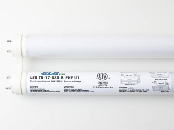 Dimmable 17 Watt - 1.6" Gap 3000K T8 U-Bend LED Bulb - Ballast Compatible