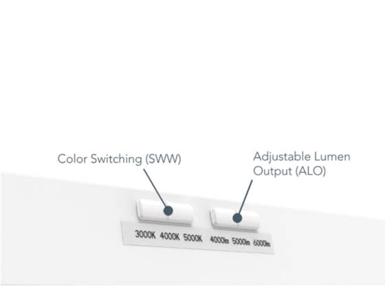 Lithonia Dimmable 4' Flush Mount LED Wrap Fixture - 120V - Wattage and Color Selectable