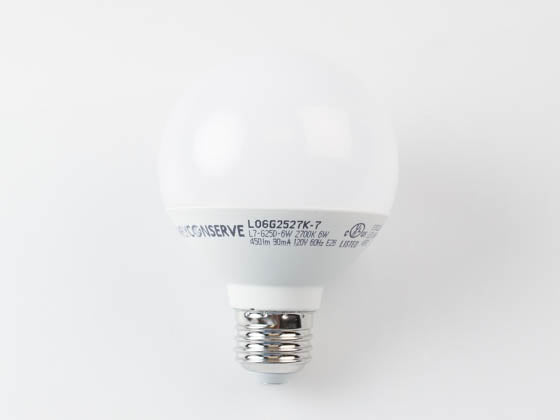 Simply Conserve 6 Watt Dimmable G-25 LED Globe - 2700K